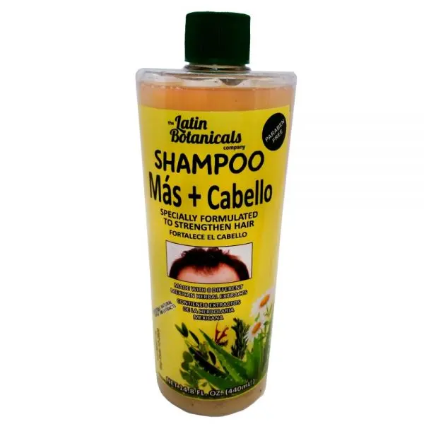 Latin Botanicals Shampoo Más Cabello 14.8oz – Fortalece y Nutre con Extractos Naturales