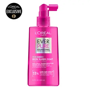 Iron Sleek Coat, Smoothing Treatment, Frizz Resistance, Water-Resitant, Sulfate Free, All Hair Types, L'Oreal Paris Iron Sleek Coat, Smoothing Treatment, Frizz Resistance, Water-Resitant, Sulfate Free, All Hair Types, L'Oreal Paris