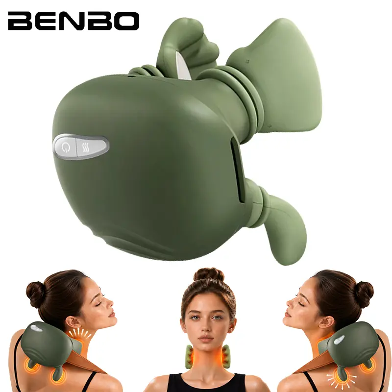 BENBO Shoulder and Neck Massager with Heat, Wireless Bionic Hand Electric Cervical Massager, 3D Deep Tissue Kneading Massager for Neck, Shoulder, Back, Leg Pain Relief, Portable Rechargeable Massage Gift for Men Women Cervical Massager #DealsForYouDays