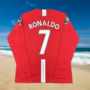 07-08 Home Red Fan Edition Ronaldo #7 Long-Sleeve Soccer Jersey