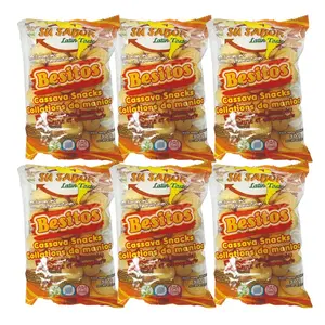 Su Sabor - Besitos - Pack of 6 Crunchy Cassava Cheese Snack 30 g - Ideal for Snacking and Enjoying - Crispy snack chip chips