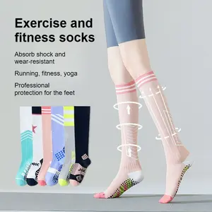 Women’s Knee High Compression Socks, Breathable Athletic Socks with Non-Slip Grips, Calf Support Socks for Running, Yoga, Cycling & Sports summerwins,summerwins