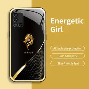 Suitable for [Galaxy A51 5g] Multi-color faucet phone case, high-value glass case, personalized business style phone case, simple new phone case-888
