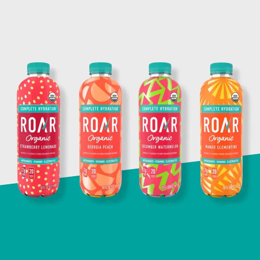 ROAR ORGANIC - VARIETY PACK WITH STRAWBERRY LEMONADE (12 PACK)