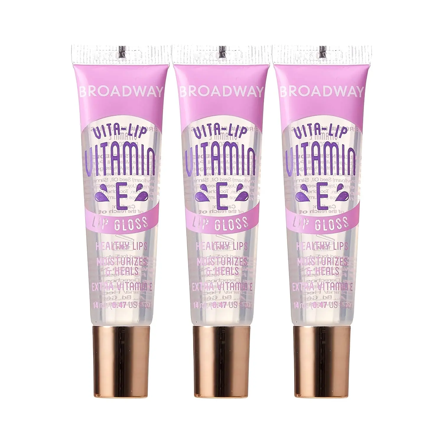 Broadway Vitamin E Lip Gloss 3 Pack