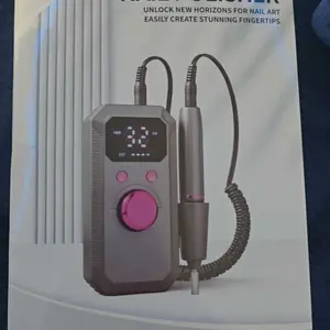 Wireless Electric Nail Drill, Professional Manicure Tool, Nail Care Tool, Multiple Grinding Heads, LED Display, 32-Speed Settings, Portable and Durable