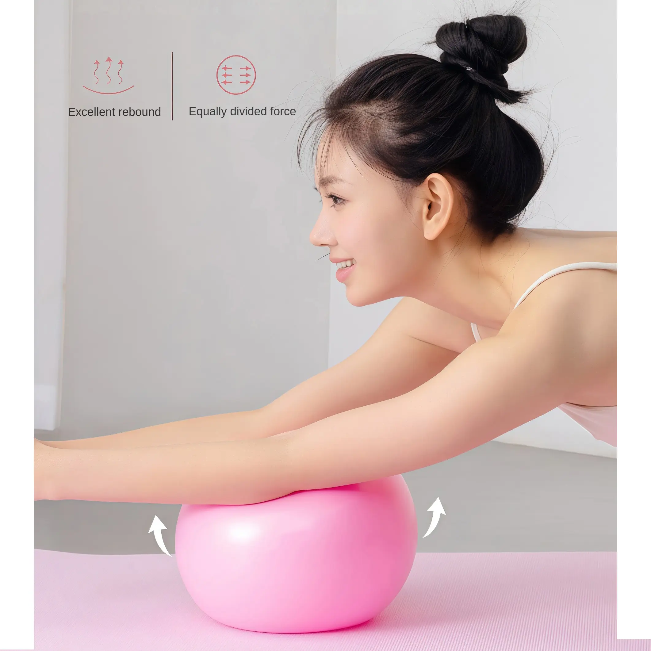 Pilates Yoga Ball - 9.5-10in Explosion-Proof Anti-Slip Core Training Equipment, Barre Workout Tool, Compact for Home PT, Pilates Equipment for Home Workouts, Pilates Balls