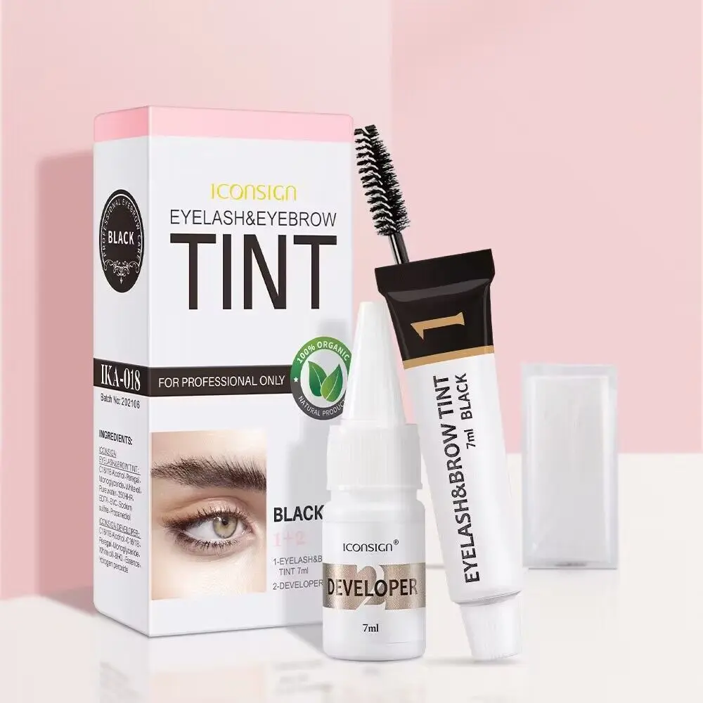 Eyebrow dye suit waterproof quick drying semi permanent eyebrow dye eye black