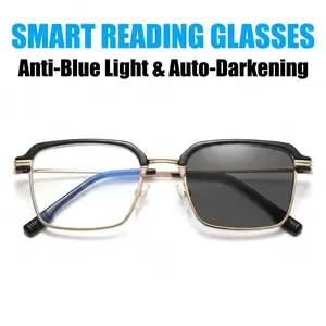 Auto Focus Reading Glasses for Seniors, Blue Light Blocking & UV Sun Protection Presbyopic Eyewear, Lightweight Comfort Glasses for Reading, Driving & Daily Outdoor Wear, With Protective Case, Perfect Birthday Holiday Gift for Parents Grandparents