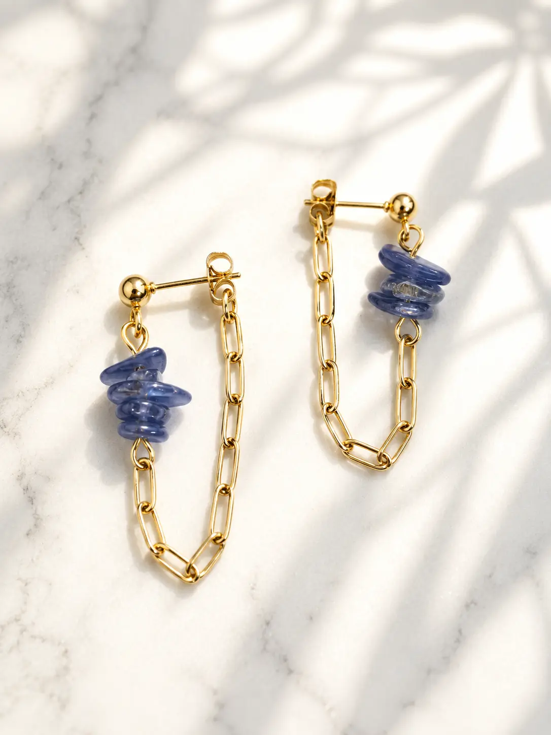 Halo Hoop Earrings - Kyanite