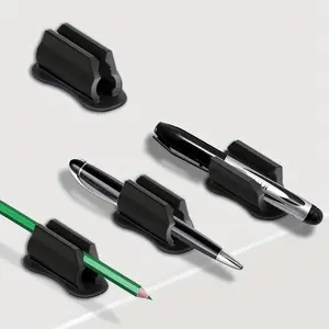 20 PCS Pen Holder for Desk, Adhesive Pen Holder for Classroom Clipboard Attachment, Pencil Holder & Marker Holder for School Office Desk Accessories, Teacher Supplies
