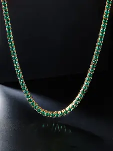 Iced Chics 4mm Zircon Necklace, Tennis Chain, Hip Hop Casual, Copper Setting, Durable and Colorfast, All Seasons Wear