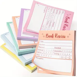 Bookmark Notes - A set of 6 colorful sticky notes, perfect for tracking your reading progress. Ideal for book lovers, these compact note pads contain 300 sheets and make an excellent gift for any bibliophile.