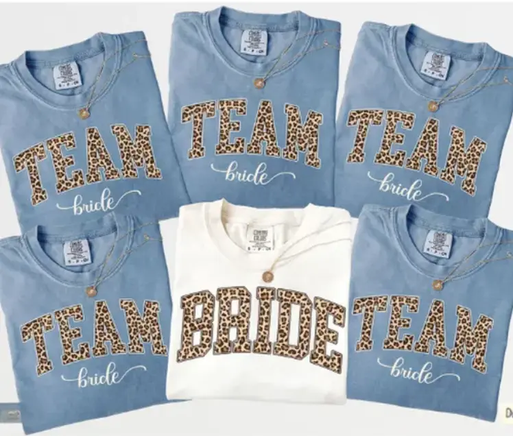 Comfort Colors Team Bride Shirts, Bachelorette Shirts, Leopard Bridal Party Shirts, Maid Of Honor Tee, Bridesmaid Proposal Gift, Future Mrs, Trendy Bride Shirt