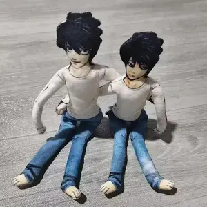 Anime DEATH NOTE Yagami Light Cosplay Plush Cotton Stuffed Doll Mascot Slender Twistable Shape Room Decoration Abstract Props