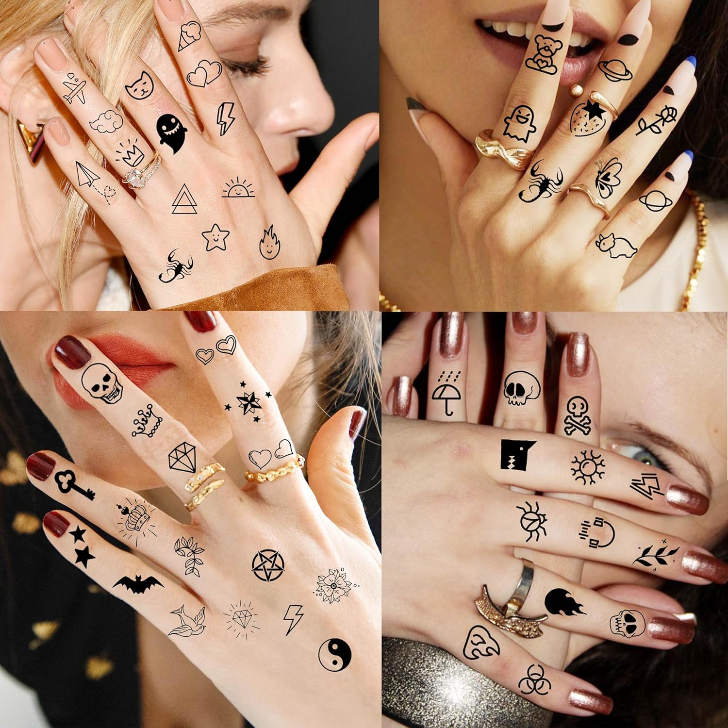 28 Sheets Tiny Small Temporary Tattoos For Women Men Finger Hands, Cartoon Bohemia Fake Tattoo Stickers For Kids Boys Girls, Bulk Cute Black Long Lasting Vintage Tatoos Neck 28 Sheets Tiny Small Temporary Tattoos For Women Men Finger Hands, Cartoon Bohemia Fake Tattoo Stickers For Kids Boys Girls, Bulk Cute Black Long Lasting Vintage Tatoos Neck