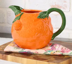 Ceramic Orange Fruit Pitcher By Valerie Ceramic Orange Fruit Pitcher By Valerie