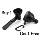 BPA-Free Plastic Mini Protein Powder Funnel Set (Buy 1 Get 1 Free) - 50ml Container, Sliding Portion Spoon, Handle, Kitchen Utensils Gadget, Smooth Funnel Pour, No Mess, Mini Useful Items for Gym Pre-Workout Creatine Powder, Father’s Day Gift