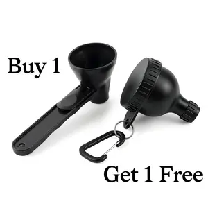 Buy 1 Get 1 Free | Protein Powder Funnel-Mini with Sliding Scoop and Container — High-Quality Funnel for Pre-Workout Creatine Powder, Coffee/Milk/Smoothie/Chocolate Powder, BPA-Free Plastic Kitchen Utensil, Perfect Gift for Valentine’s Day, Father’s Day,