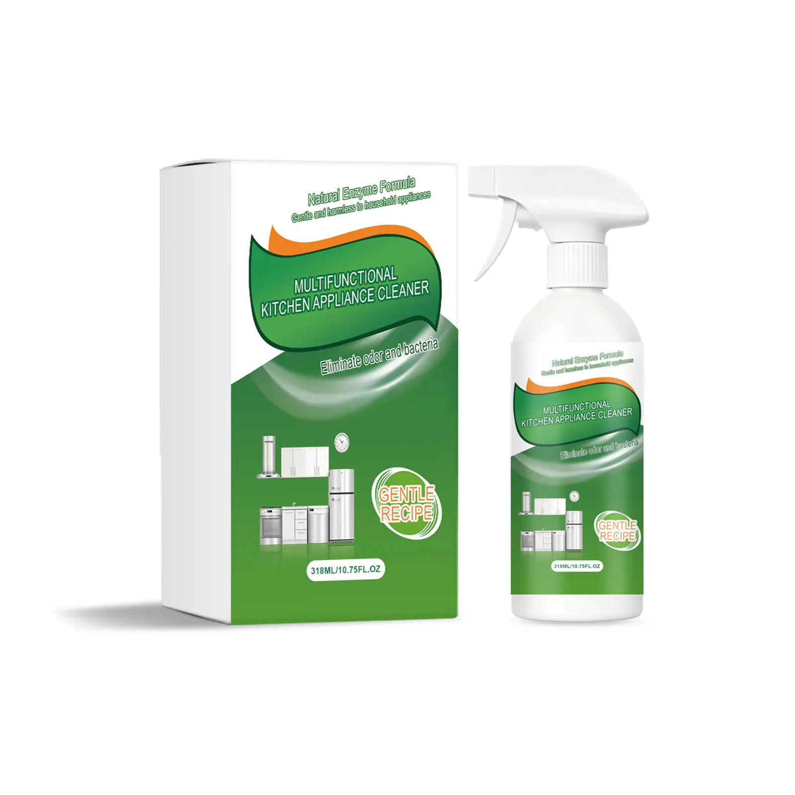 Household Appliance Cleaner: Daily Cleaner for Kitchen Appliances—Powerfully Removes Grease Stains and Restores Shine Without Harsh Chemicals