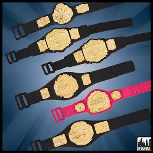 TNA Impact Wrestling Set of 6 Action Figure Belts (Jakks)
