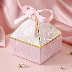 50 count   Tower Birthday Wedding Party Favor Boxe with Ribbon Bead  Bags  Candy and Packaging  Boxes Bridal Shower  Shower