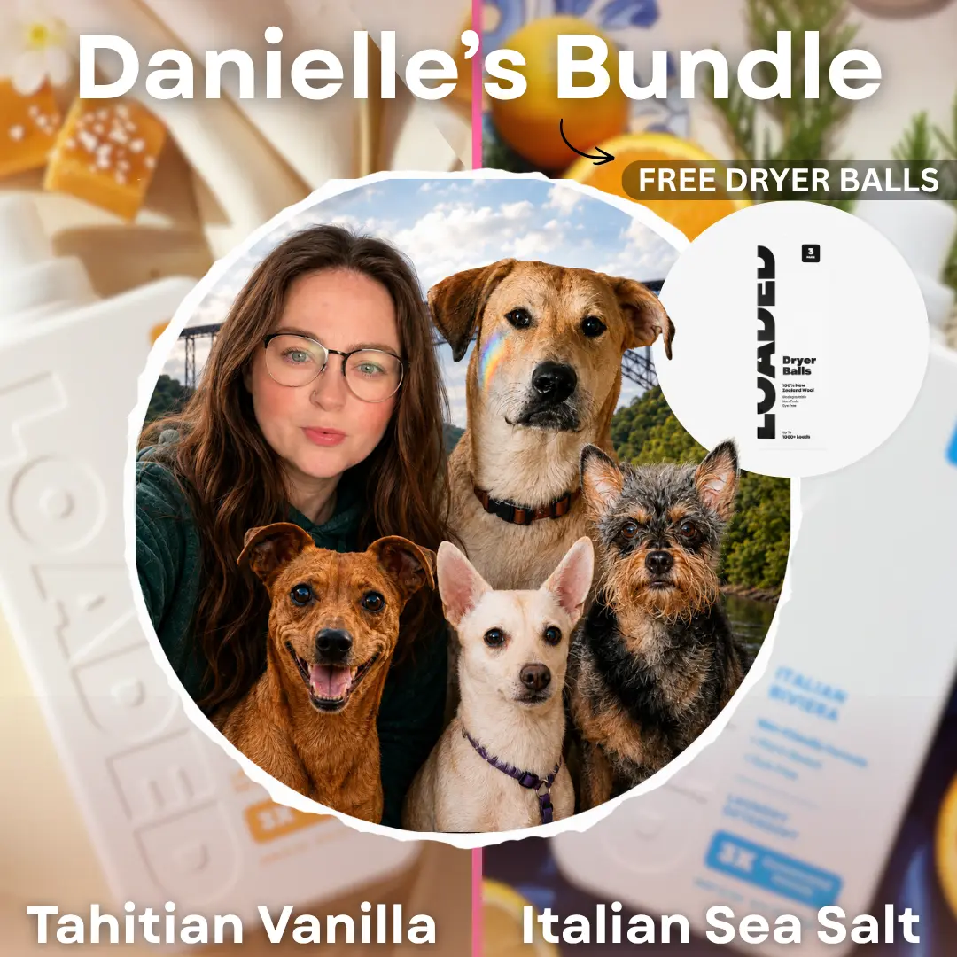 Danielles Loaded Laundry Bundle - 100 Loads - Plant-based, 3x concentrated, ,phosphate free, paraben & dye free