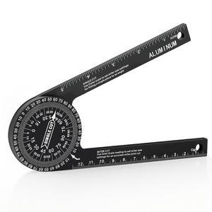 Aluminum Miter Saw Protractor | 7-Inch Rust Proof Angle Finder Featuring Precision Laser Engraved Scales Professional Miter Saw Protractor with Measuring Rulers for Angle Finder Carpentry, Crown Molding Tool & Baseboard building trade men dealsforyoudays