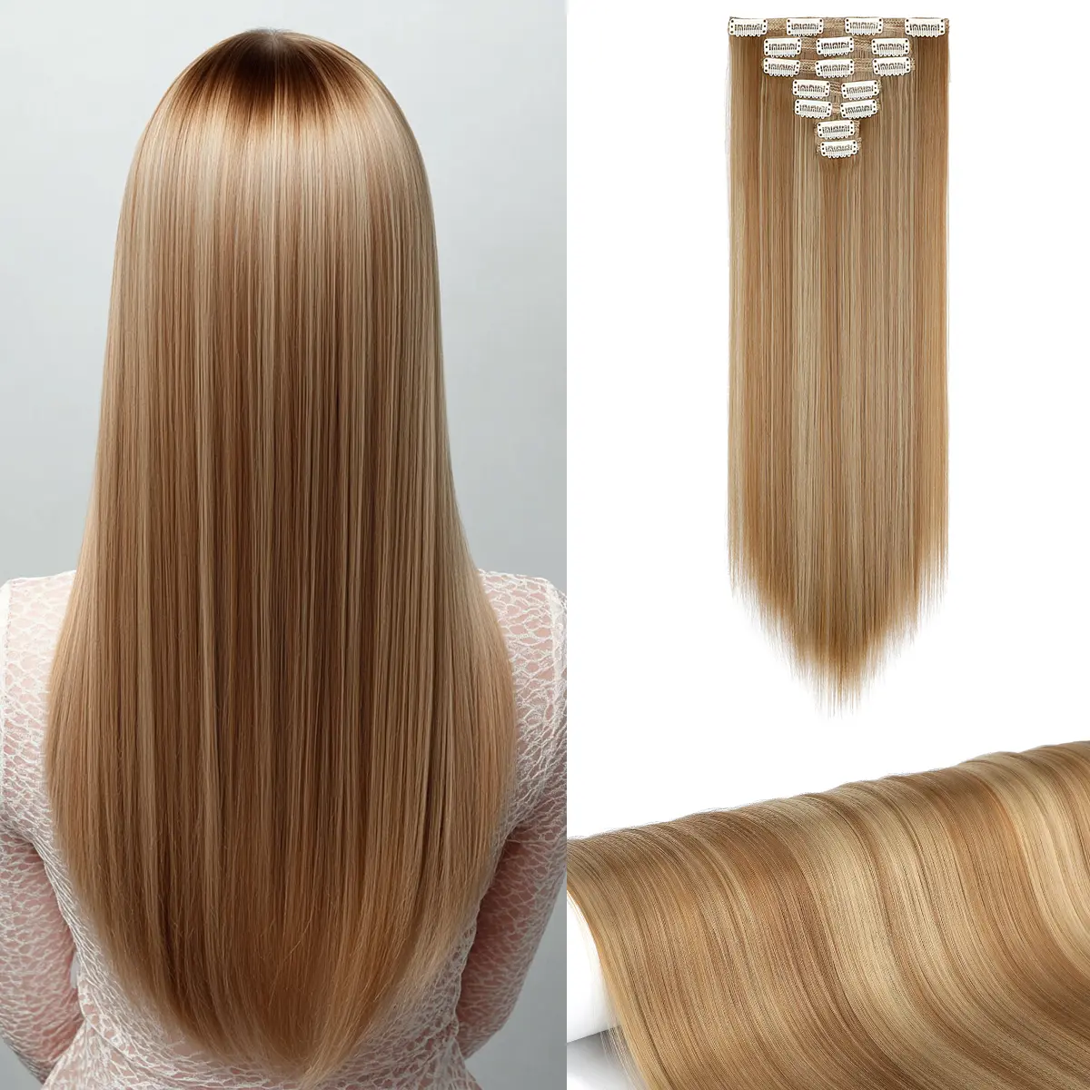 Ash Blonde Mix Ginger Brown