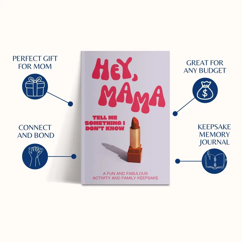 Hey, Mama! Tell Me Something I Don't Know Journal - Keepsake Journal Gift Book with Fun & Engaging Questions - A Gift For Mom by LARKINROAD 3