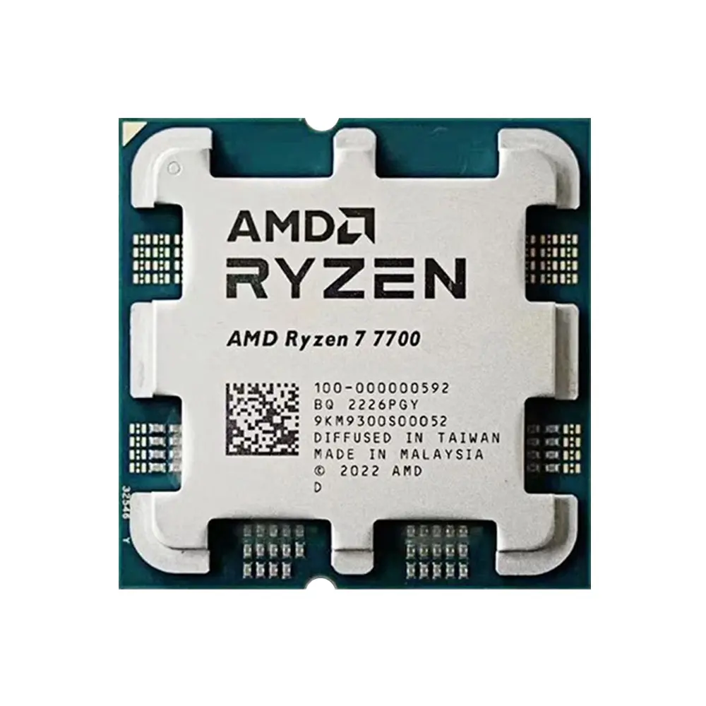 AMD Ryzen 7 7700 Desktop PC Gaming Processor, Socket AM5, 5.3GHz, 8-Core 16-Thread (8c/16t core), 32MB Cache