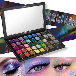 Multi-color eyeshadow palette, highly pigmented matte and shimmer combination, no fallout powder eyeshadow, easy blending, long-lasting makeup palette, holiday gift, Valentine’s Day gift, girls’ makeup set Cosmetic Cosmetic