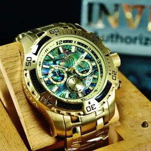 Brand New Invicta Men’s Watch 51mm - Pro Diver SCUBA Chronograph - 100% Authentic Invicta - Quartz Watch - Gold