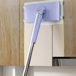 Automatic Cloth Mop Disposable Towels, Hands-Free Replacement, Dry Wet Multi-Surface Floor Cleaning, Bathroom Mop with 2 Washable Cloths, Flat Mop System
