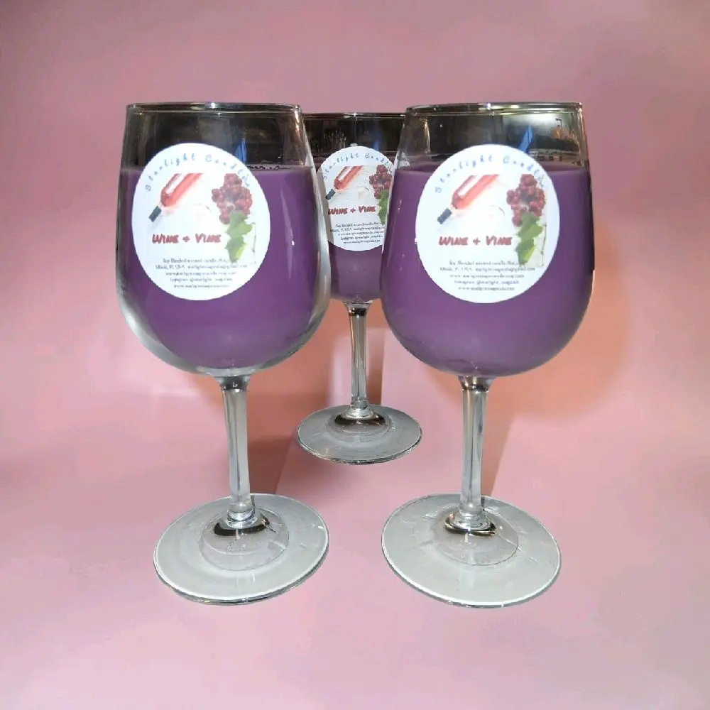 Wine n Vine Scented Candles, Home Decor Accent for Living Spaces, housewarming gift