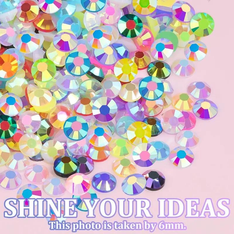 34000Pcs 40 different kinds Synthetic Resin Rhinestones Jelly Decoration Beads for Crafting Multicolor 3mm Flatback Synthetic Gems with Complete Tool  Tweezers Shimmer for DIY Crafts Book Shoes Nail Art bedazzled kit