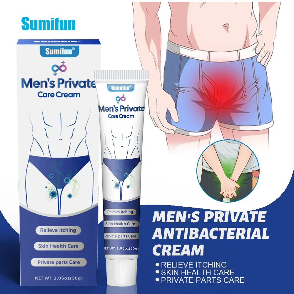 Sumifun Men's Private Care Cream Anti-itch & Antibacterial 30g Moisturizing Cleanser for Sensitive Parts Daily Freshness & Comfort