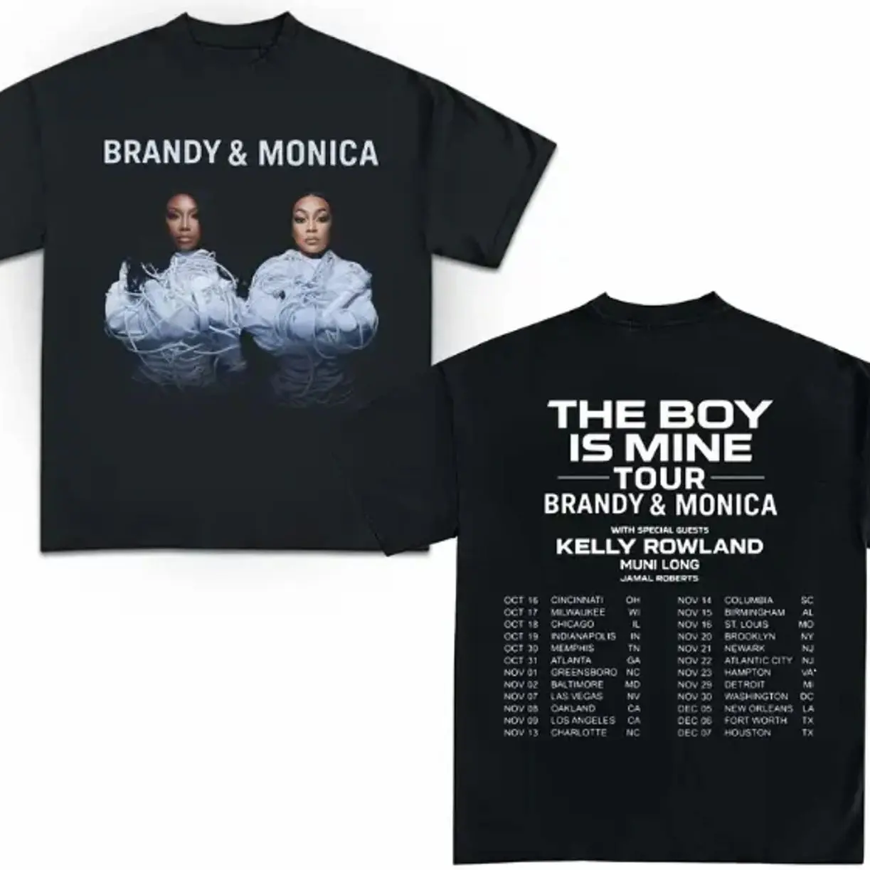 THE BOY IS MINE BRANDY & MONICA TEE, The Boy Is Mine T-Shirt, R&B Legends Tour Shirt, 2025 Music Merch Tee, Unisex Urban Music Tee, Brandy and Monica Fan Apparel, Music Icon Tee, Y2K Style Band Tee, CTLV G54