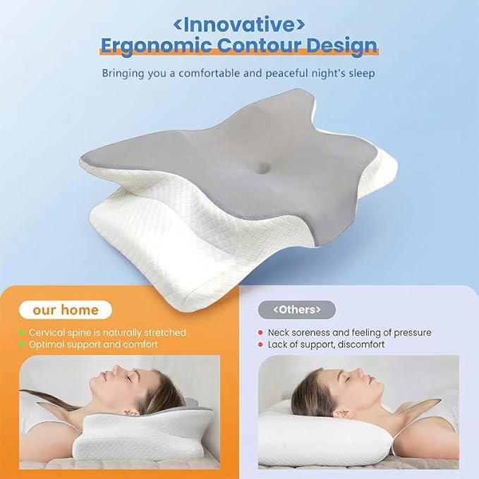 WKEFF Memory Foam Nap Pillow, Height-adjustable Body Pillow, Leg Support Pillow, Ergonomic Prone Pillow, Bedside Pillow, Couple Wedge Pillow for Phone Use, Multi-functional Pillow with Removable and Washable Cover for Home and Office Use