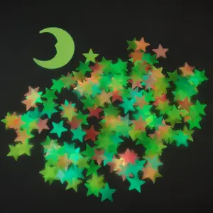 Glow-in-the-Dark Ceiling Star Stickers — 2pcs of Self-Adhesive Luminous Stars and a Moon, Designed Specifically for Children's Bedrooms. These glow-in-the-dark decals help you create a realistic, dazzling starry sky—making them the ideal choice for