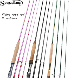 Sougayilang 4 Sections Flying, Rally Value 9-5/6WT Outdoor Sports Adult Flying Tempest 6th Sense Reel Bass Lures Fishing Tungsten Tackle Box