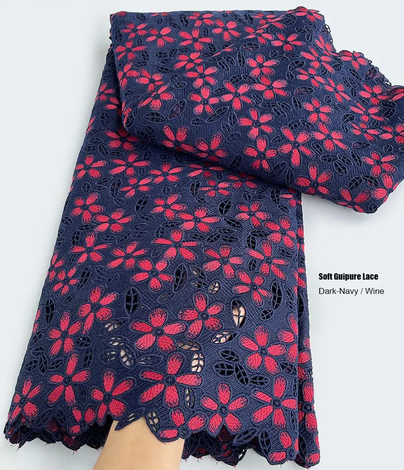 High-quality 5 Yards Of African Fabric Guipure Cotton Lace. 