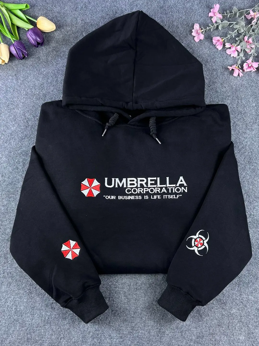 Vintage Resident Evil Requiem Embroidered Sweatshirt, Honor Resident Evil 9 Sweatshirt, Gift For Gamer, Umbrella Corps Horror Game Shirt