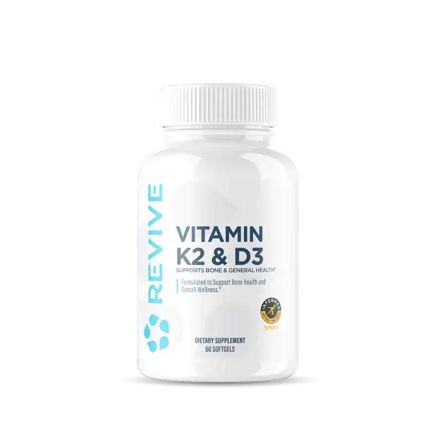 Revive Vitamin K2 & D3 - Supports Bone Health & Cardiovascular Fitness - 60 Softgels - US Healthcare Supplement