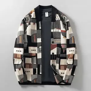 Sweater jacket men's irregular color sweaterRAIMENTRY