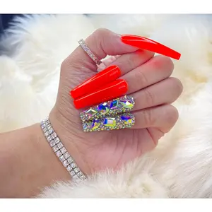 Orange Luxury press on nails