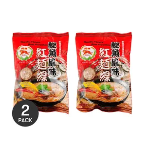 Tiger Taiwan Bonito Flavor Red Noodles 300g - Authentic Taiwanese Taste with Seasoning Pack