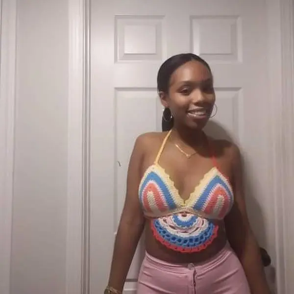 Crochet Mandala Halter Top - Colorful Handmade Design for Stylish Wear Cotton