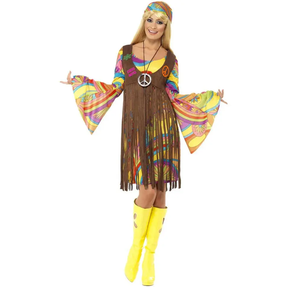 Womens 60's Groovy Hippie Costume