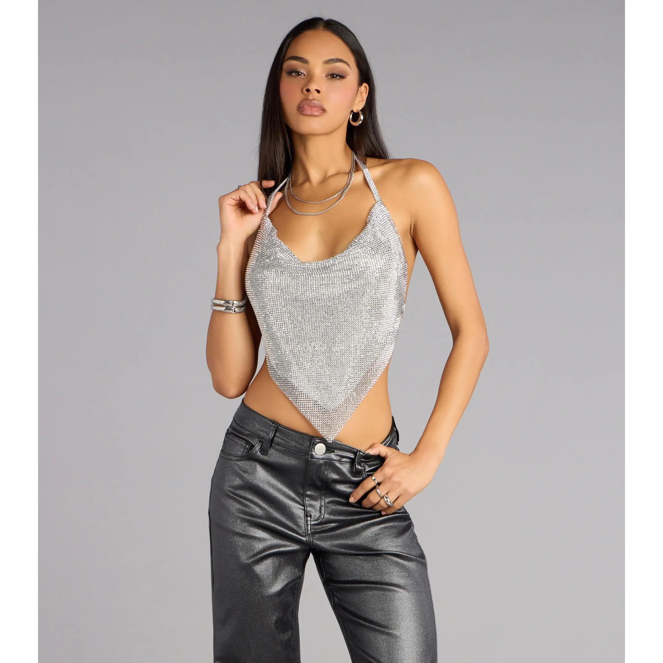 Spark Intentions Rhinestone Crop Top Spark Intentions Rhinestone Crop Top